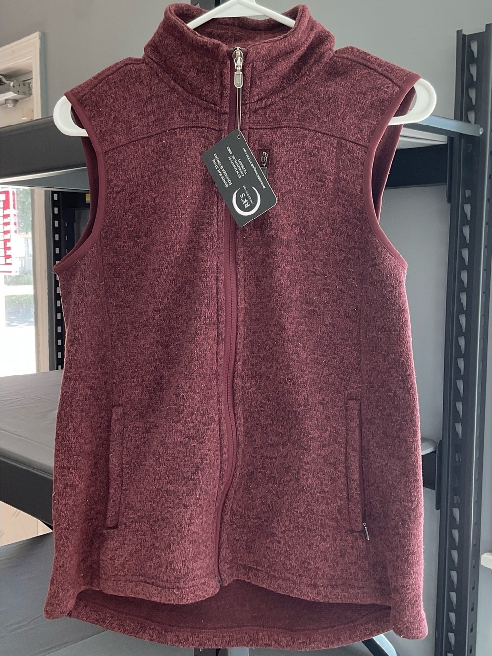 Orvis Deep Burgundy Sleeveless Fleece Vest